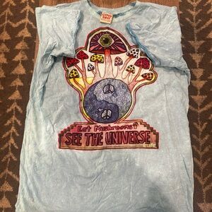 Gypsy Rose Blue Psychedelic T-Shirt